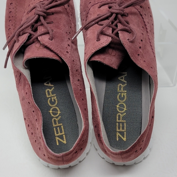 Cole Haan Women’s Size 8 B Zerogrand Suede Wingtip Oxfords Wild Ginger Pre-owned - Picture 9 of 10
